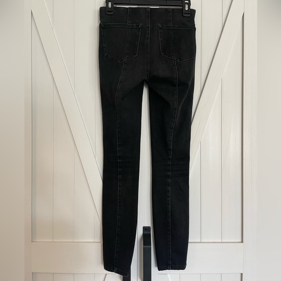 High Rise Pilcro Jeans by anthropology Black Denim Leggings Sz 25 - Picture 2 of 6
